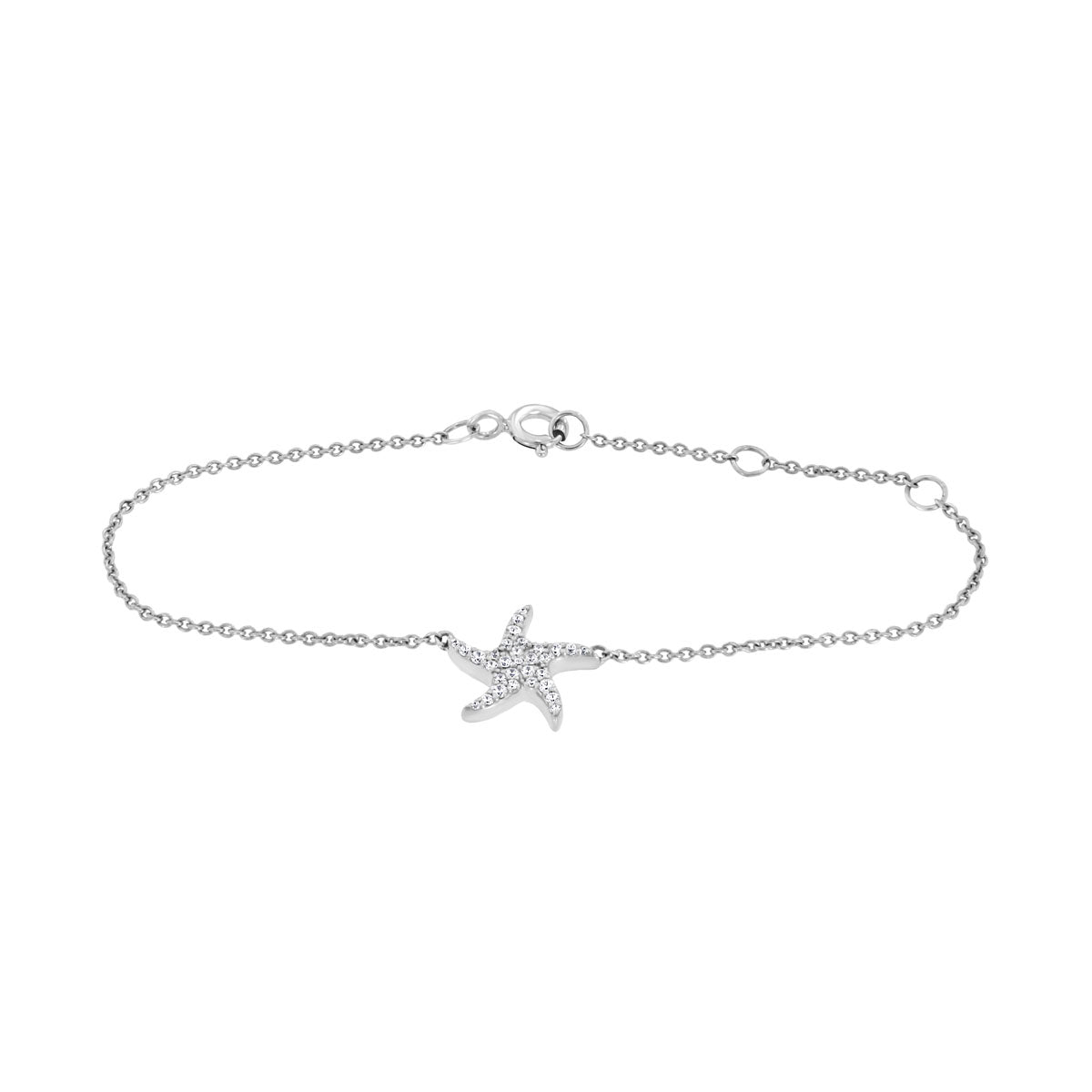 The Marina Starfish: 0.367 CTW Round Lab-Grown Diamond Coastal Bracelet 14K Gold