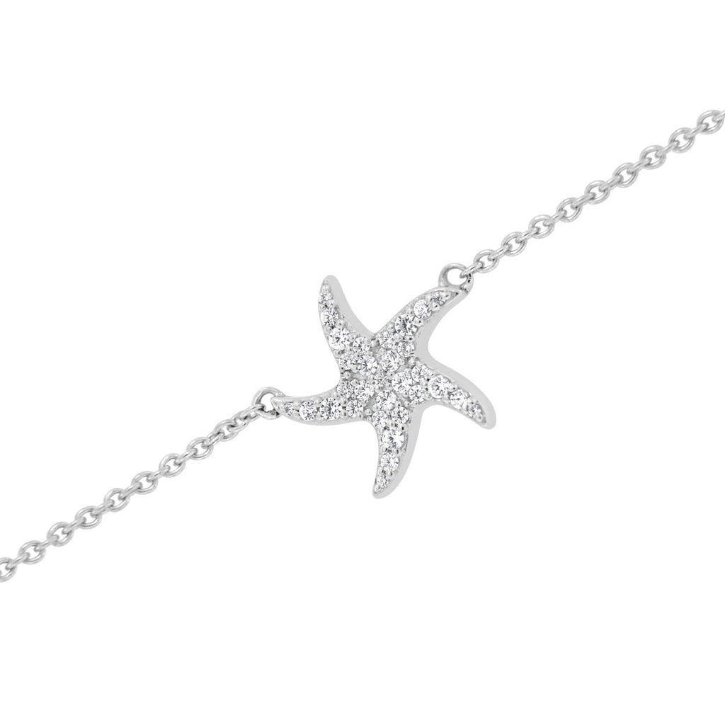 The Marina Starfish: 0.367 CTW Round Lab-Grown Diamond Coastal Bracelet 14K Gold