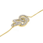 The Trinity Loop: 0.71 CTW Round Lab-Grown Diamond Interlocking Trio Bracelet 18K Gold