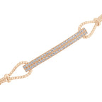 The Lumina Bolo: 0.58 CTW Round Lab-Grown Diamond Parallel Bar Adjustable Bracelet 18K Gold