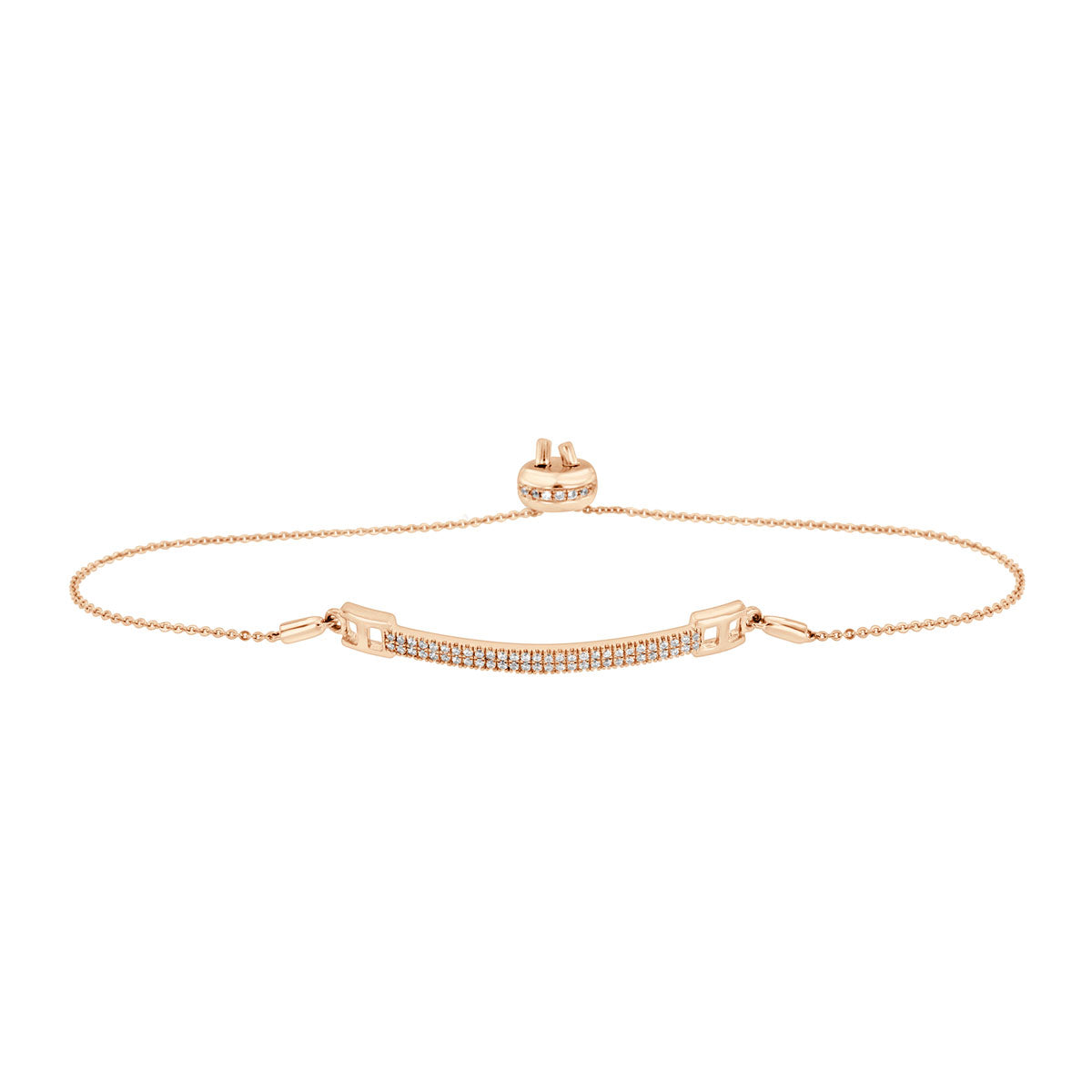 The Parallel Bar: 0.48 CTW Dual-Row Lab-Grown Diamond Adjustable Statement Bracelet 18K Gold