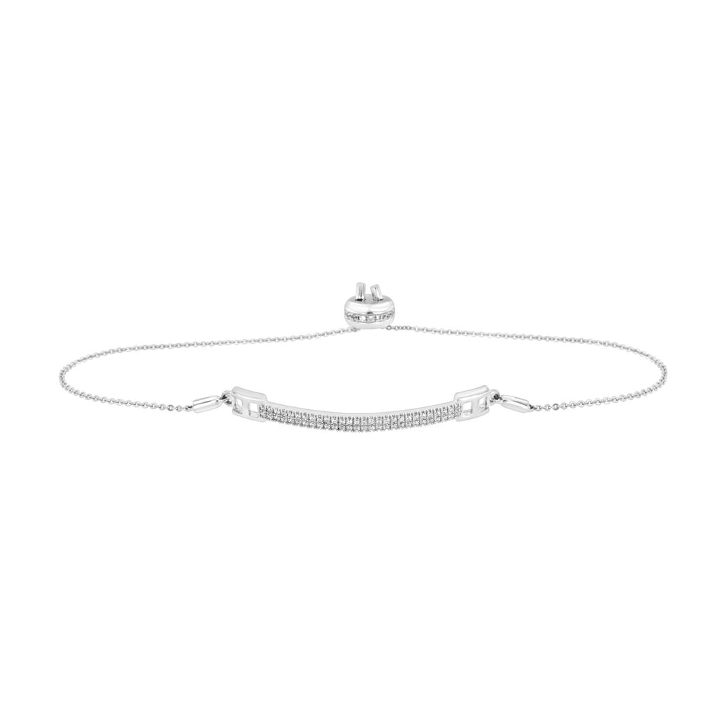 The Parallel Bar: 0.48 CTW Dual-Row Lab-Grown Diamond Adjustable Statement Bracelet 18K Gold