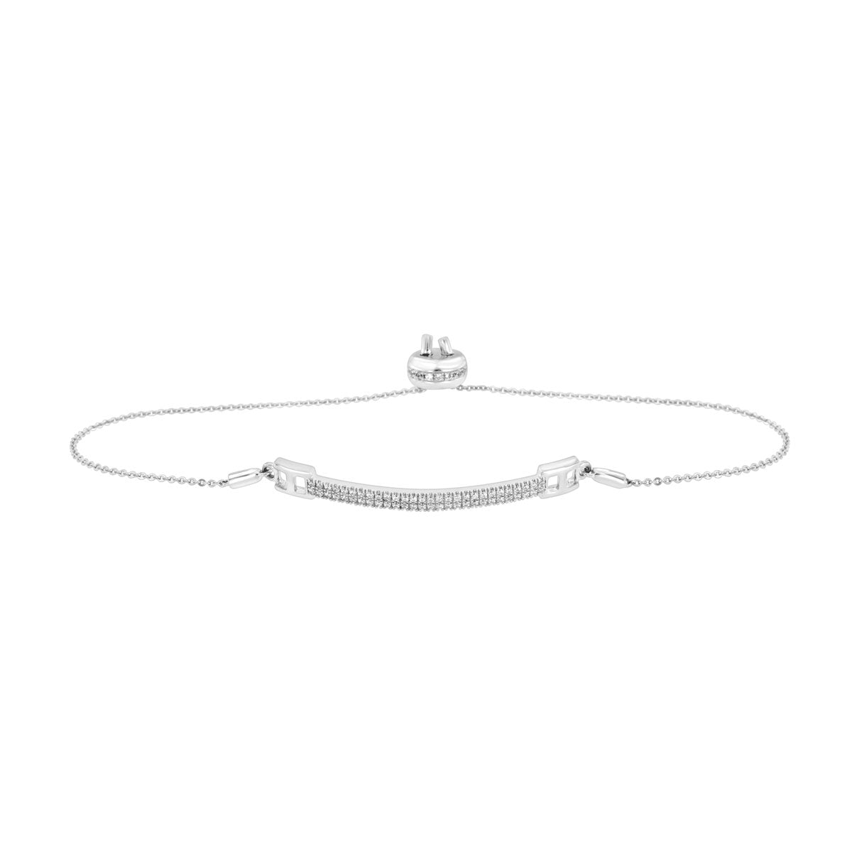 The Parallel Bar: 0.48 CTW Dual-Row Lab-Grown Diamond Adjustable Statement Bracelet 18K Gold