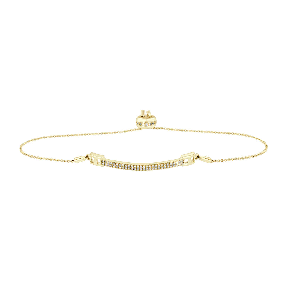 The Parallel Bar: 0.48 CTW Dual-Row Lab-Grown Diamond Adjustable Statement Bracelet 18K Gold