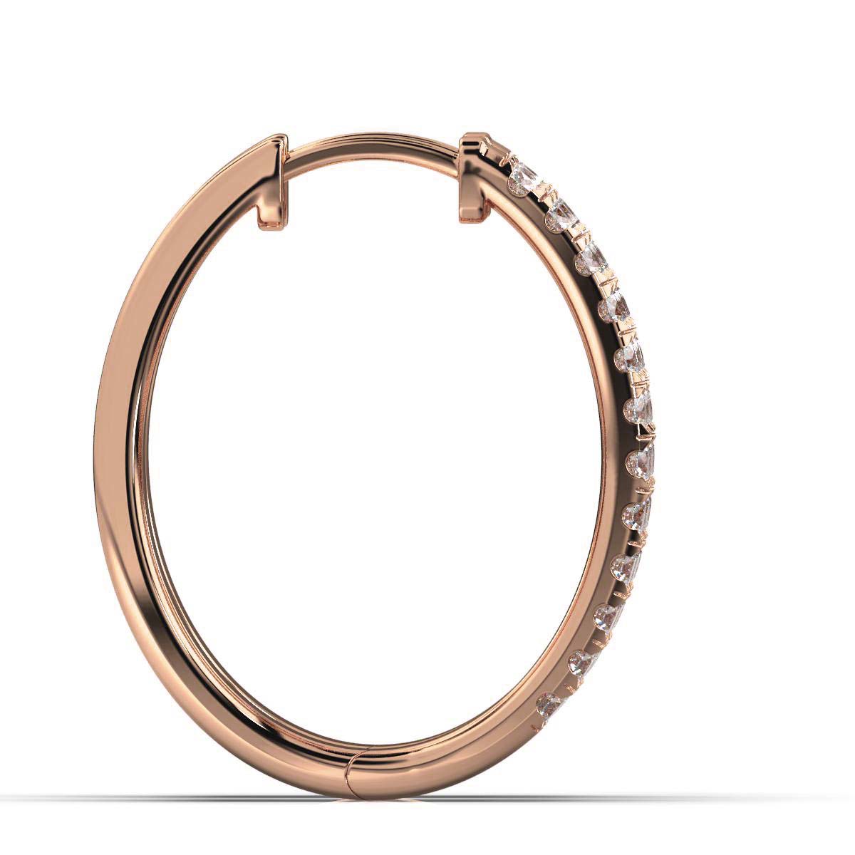 The Trinity Pavé Hoop: 1.22 CTW Wide Multi-Row Lab Diamond Huggies 14K-18K Gold/Platinum