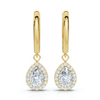 18K Yellow Gold Halo Lab Grown Diamond Earring (1 2/3 ct. tw)