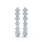 The Kaleidoscope Hoop: 7.84 CTW Mixed-Cut Inside-Out Lab-Grown Diamond Statement Hoops 14K-18K Gold/Platinum