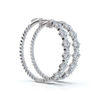 The Kaleidoscope Hoop: 7.84 CTW Mixed-Cut Inside-Out Lab-Grown Diamond Statement Hoops 14K-18K Gold/Platinum
