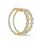 The Kaleidoscope Hoop: 7.84 CTW Mixed-Cut Inside-Out Lab-Grown Diamond Statement Hoops 14K-18K Gold/Platinum