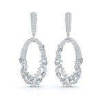 The Cluster Vine: 8.12 CTW Asymmetric Mixed-Cut Diamond Statement Chandelier Earrings 14K-18K Gold/Platinum