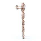 The Grand Tier: 11.77 CTW Graduated Diamond Classic Halo Statement Drops 14K-18K Gold/Platinum