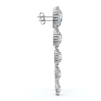 The Grand Tier: 11.77 CTW Graduated Diamond Classic Halo Statement Drops 14K-18K Gold/Platinum