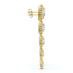 The Grand Tier: 11.77 CTW Graduated Diamond Classic Halo Statement Drops 14K-18K Gold/Platinum