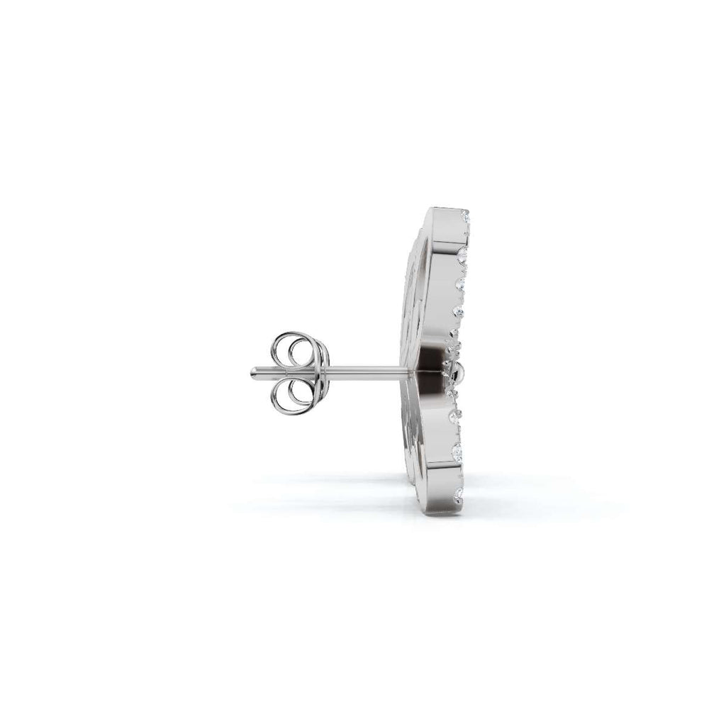The Flutter Statement: 1.06 CTW Dimensional Lab-Grown Diamond Butterfly Studs Gold/Platinum