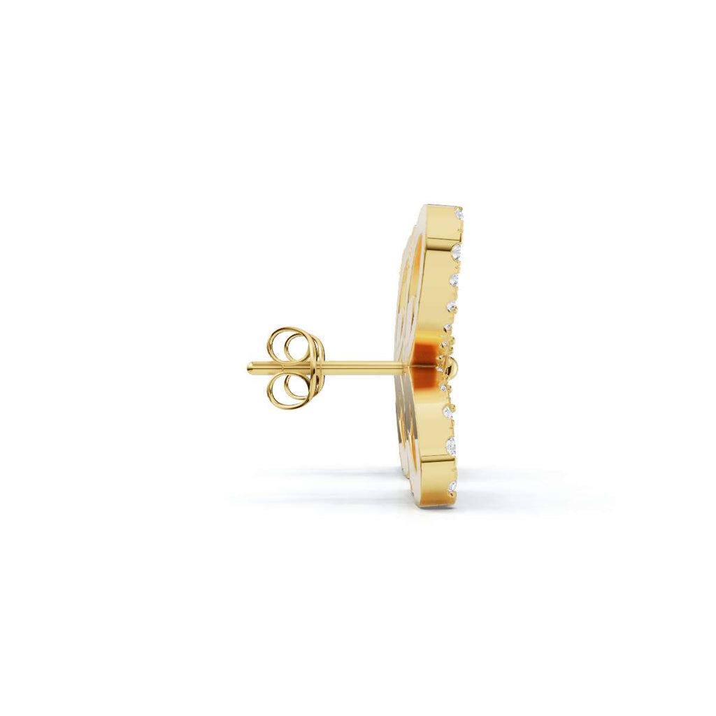 The Flutter Statement: 1.06 CTW Dimensional Lab-Grown Diamond Butterfly Studs Gold/Platinum