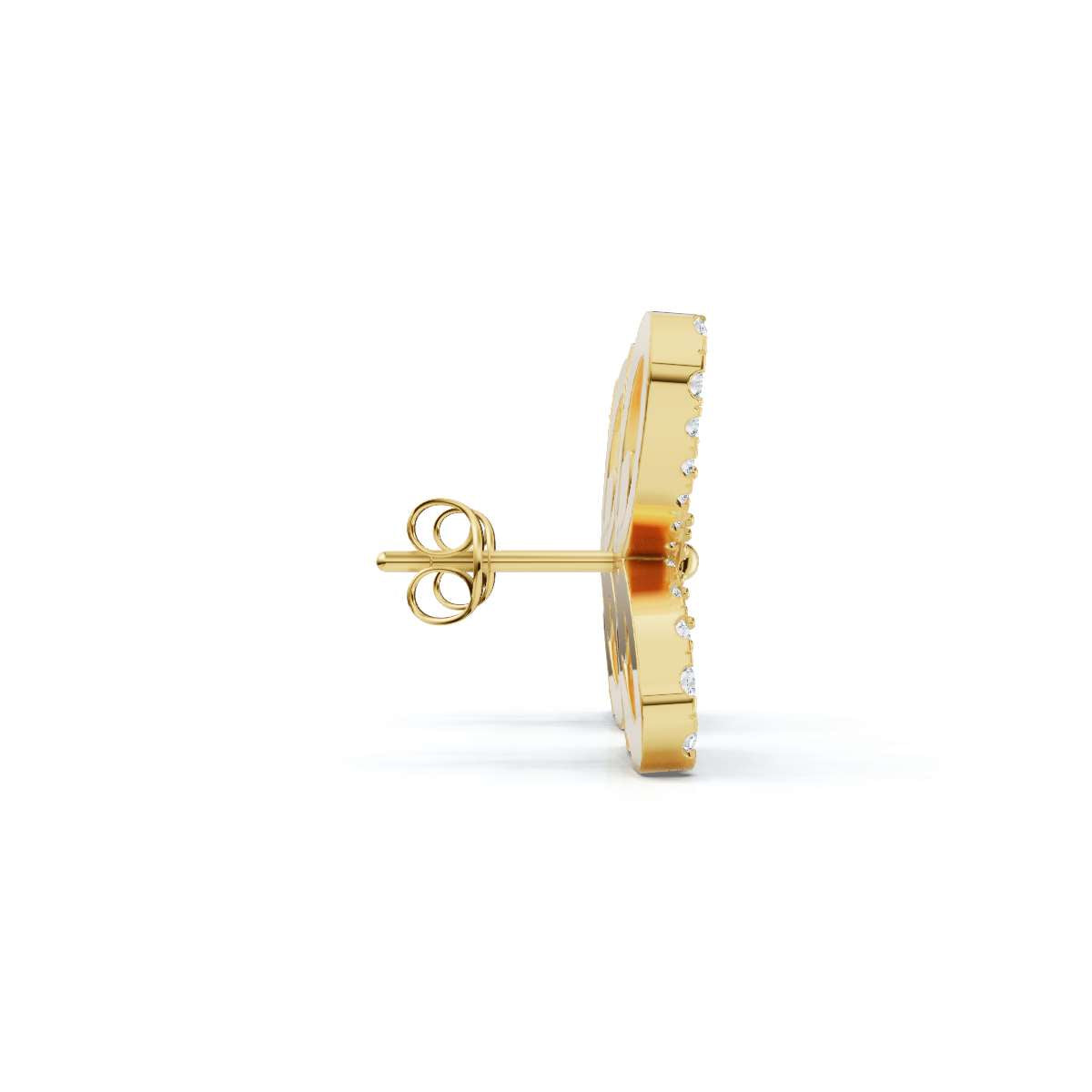 The Flutter Statement: 1.06 CTW Dimensional Lab-Grown Diamond Butterfly Studs Gold/Platinum