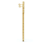 The Grand Cascade Max: 8.42 CTW Mixed-Cut Flower & Linear Tassel Statement Earrings 14K-18K Gold/Platinum