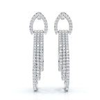 The Continuum Cascade: 2.65 CTW Concentric Layered Diamond Teardrop Drops 14K-18K Gold/Platinum