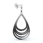 The Continuum Cascade: 2.65 CTW Concentric Layered Diamond Teardrop Drops 14K-18K Gold/Platinum