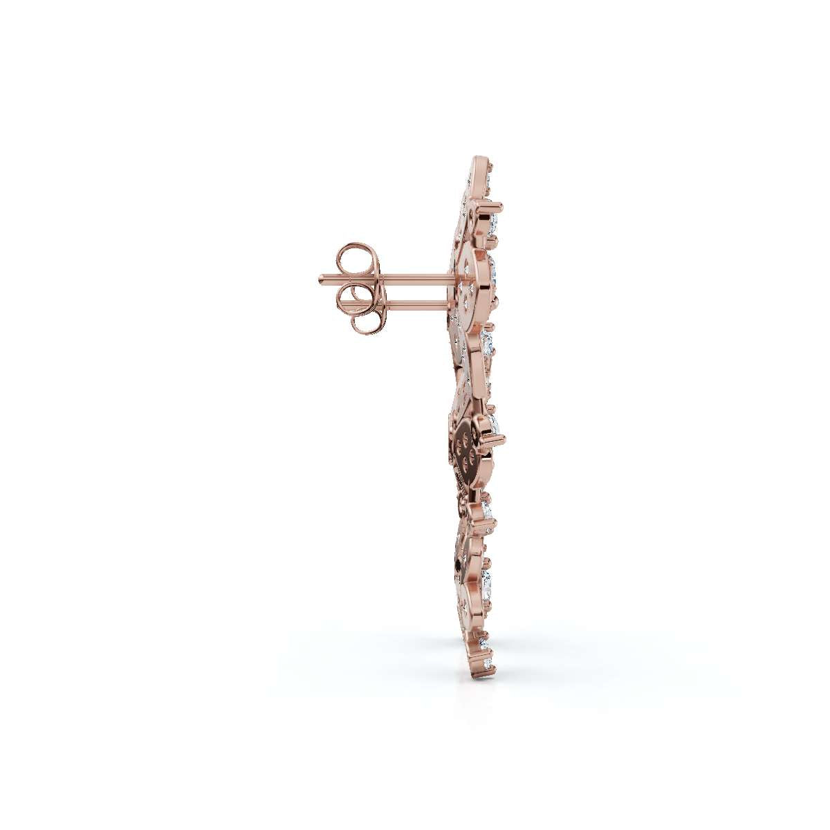 The Wildflower Vine: 3.30 CTW Graduated Diamond Cluster Statement Studs 14K-18K Gold/Platinum