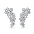 The Wildflower Vine: 3.30 CTW Graduated Diamond Cluster Statement Studs 14K-18K Gold/Platinum