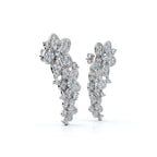 The Wildflower Vine: 3.30 CTW Graduated Diamond Cluster Statement Studs 14K-18K Gold/Platinum