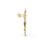 The Wildflower Vine: 3.30 CTW Graduated Diamond Cluster Statement Studs 14K-18K Gold/Platinum