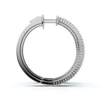 The Grand Pavé Hoop: 1.72 - 2.50 CTW Triple-Row Diamond Adjustable Statement Hoops 14K-18K Gold Platinum