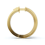 The Grand Pavé Hoop: 1.72 - 2.50 CTW Triple-Row Diamond Adjustable Statement Hoops 14K-18K Gold Platinum
