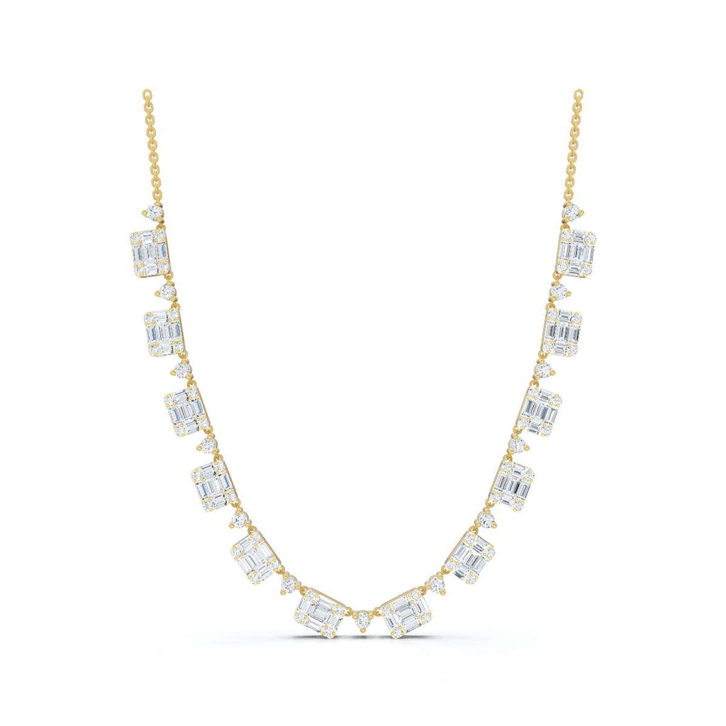 14K White Gold Fashion Lab Grown Diamond Necklace (14 ct. tw)