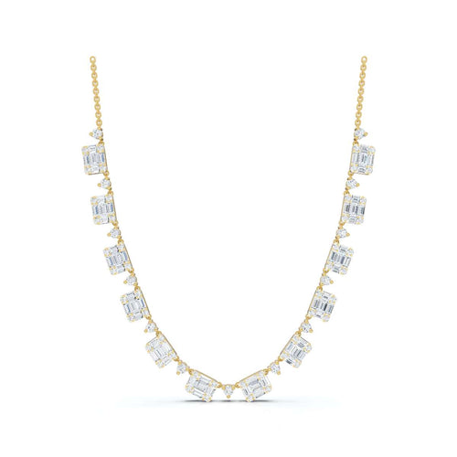 14K White Gold Fashion Lab Grown Diamond Necklace (14 ct. tw)