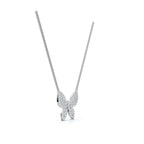 0.77 CTW Round Lab-Grown Diamond Open Wing Butterfly Pendant Necklace 14K-18K Gold/Platinum