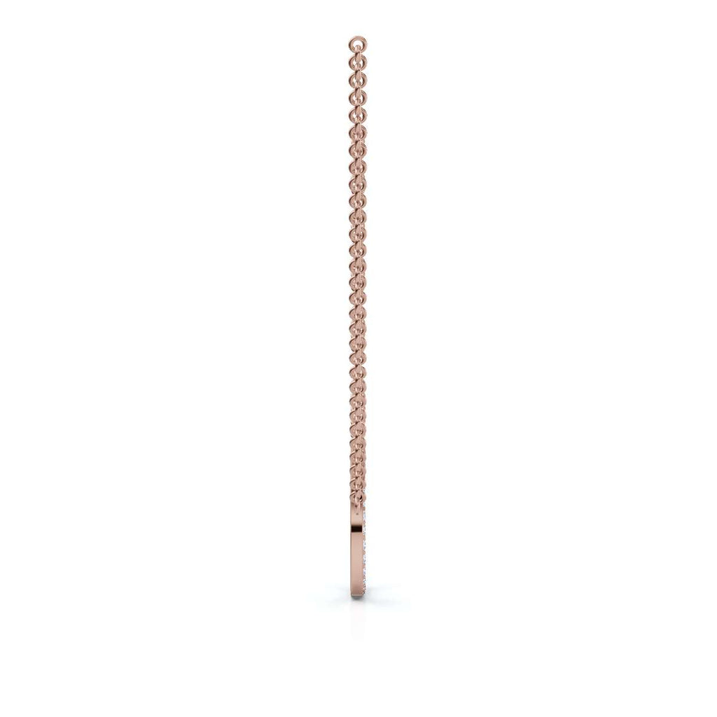 The Luna Grace: 0.50 CTW Graduated Diamond Pavé Crescent 14K-18K Gold/Platinum Necklace