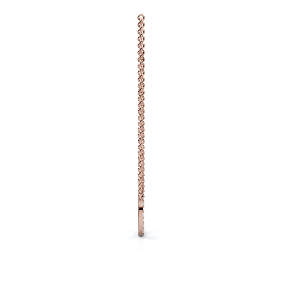 The Luna Grace: 0.50 CTW Graduated Diamond Pavé Crescent 14K-18K Gold/Platinum Necklace