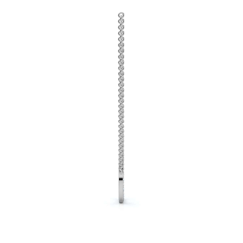 The Luna Grace: 0.50 CTW Graduated Diamond Pavé Crescent 14K-18K Gold/Platinum Necklace