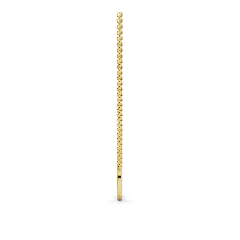 The Luna Grace: 0.50 CTW Graduated Diamond Pavé Crescent 14K-18K Gold/Platinum Necklace