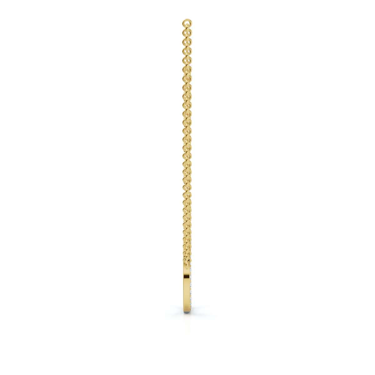 The Luna Grace: 0.50 CTW Graduated Diamond Pavé Crescent 14K-18K Gold/Platinum Necklace