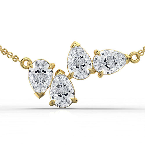 14K White Gold Fashion Lab Grown Diamond Necklace (8 1/2 ct. tw)