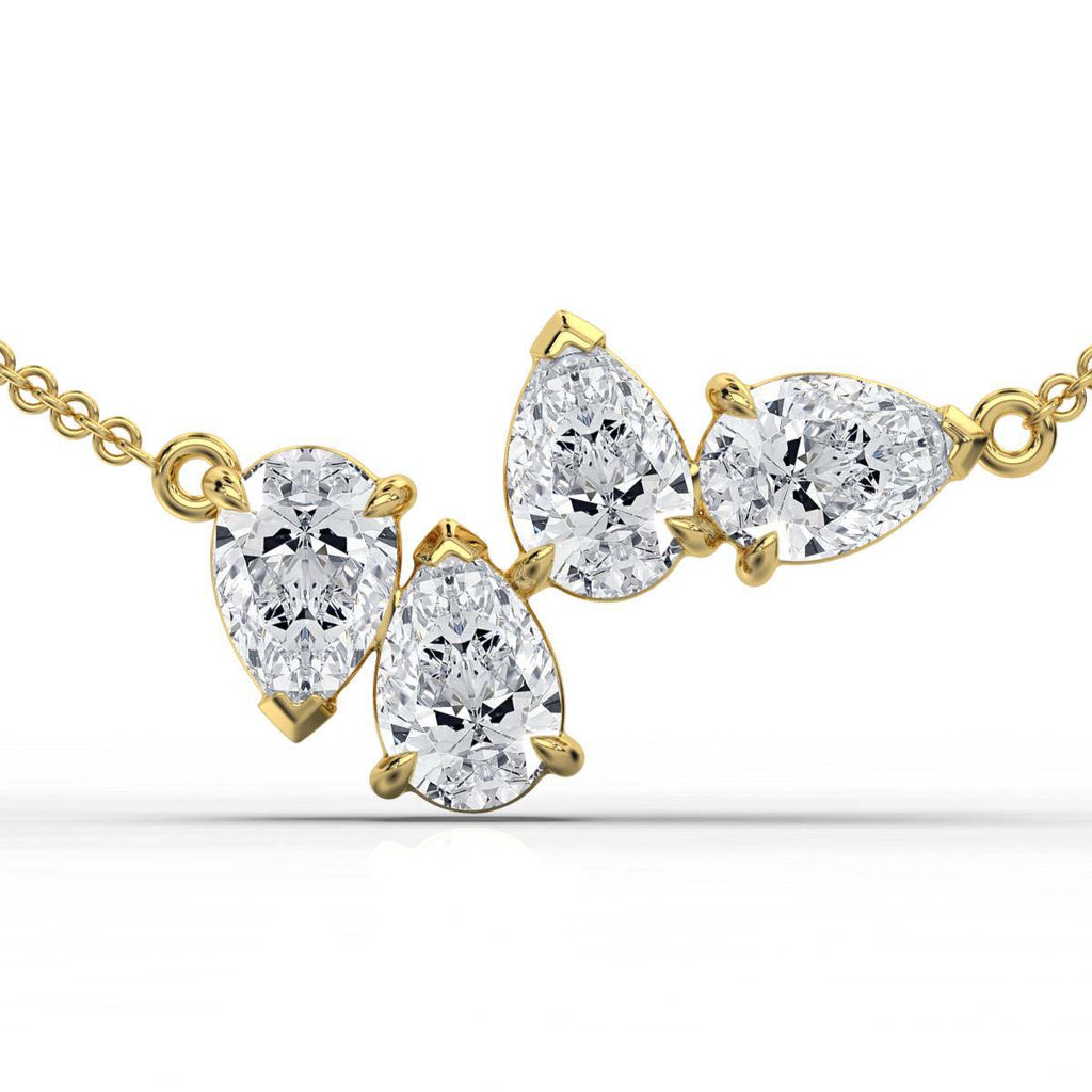 14K White Gold Fashion Lab Grown Diamond Necklace (8 1/2 ct. tw)
