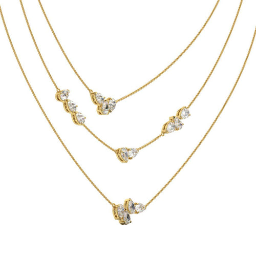 14K White Gold Fashion Lab Grown Diamond Necklace (8 1/2 ct. tw)