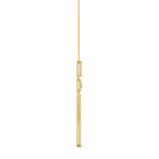 The Trinity Loop: 0.53 CTW Open-Teardrop Geometric Statement 14K-18K Gold/Platinum Necklace
