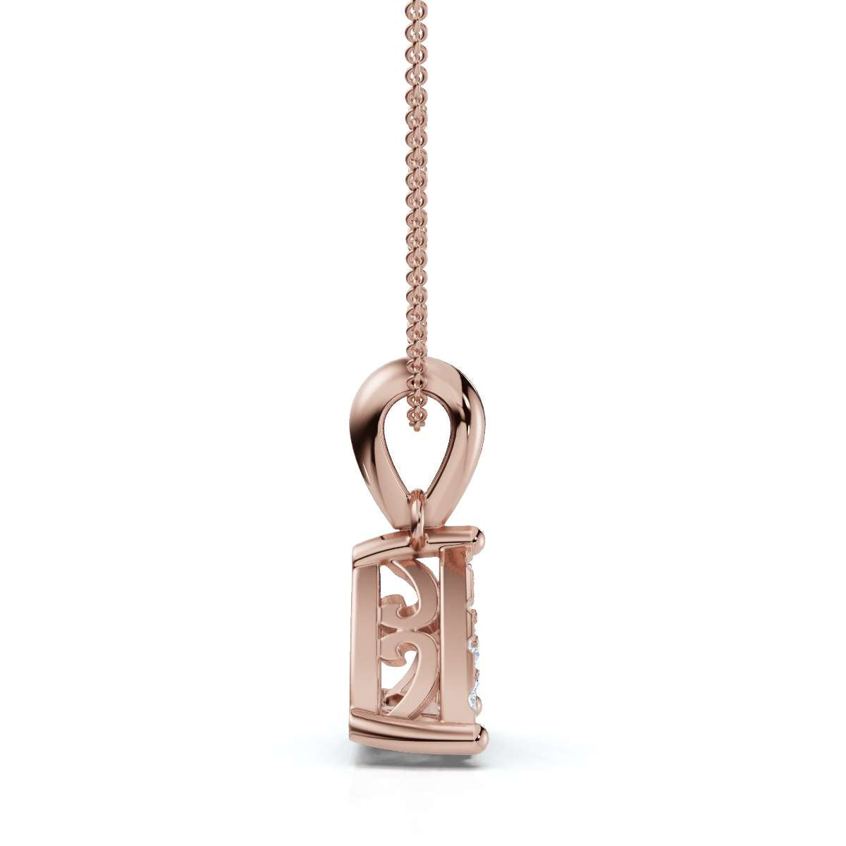 0.55 CTW Round Lab-Grown Diamond Triangle Cluster Pendant Necklace 14K-18K Gold/Platinum