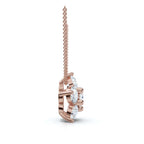 The Fiore Star: 1.25 CTW Round Diamond Flower Pendant 14K-18K Gold/Platinum Necklace