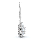 The Fiore Star: 1.25 CTW Round Diamond Flower Pendant 14K-18K Gold/Platinum Necklace