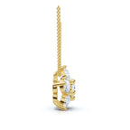 The Fiore Star: 1.25 CTW Round Diamond Flower Pendant 14K-18K Gold/Platinum Necklace