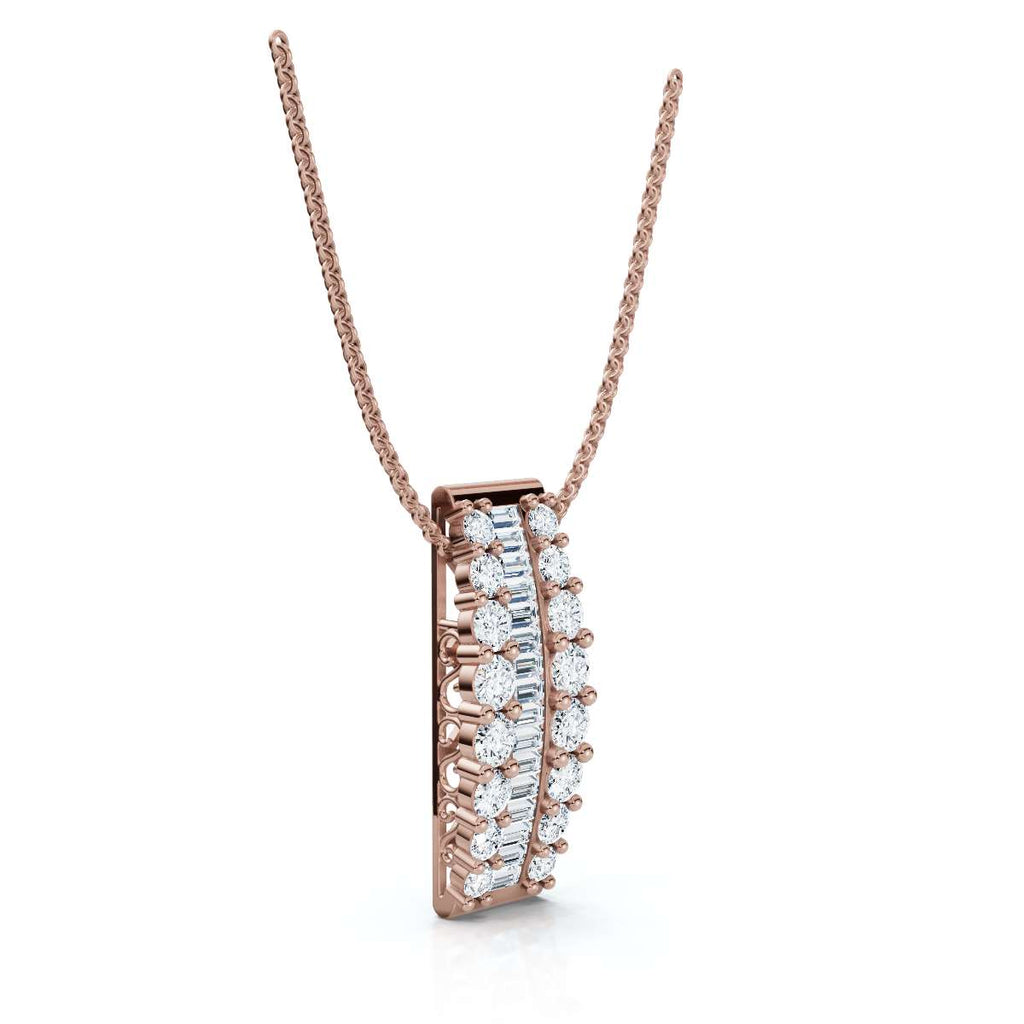 The Imperial Arch: 2.85 CTW Baguette & Round Diamond Statement Ba 14K-18K Gold/Platinum Necklace