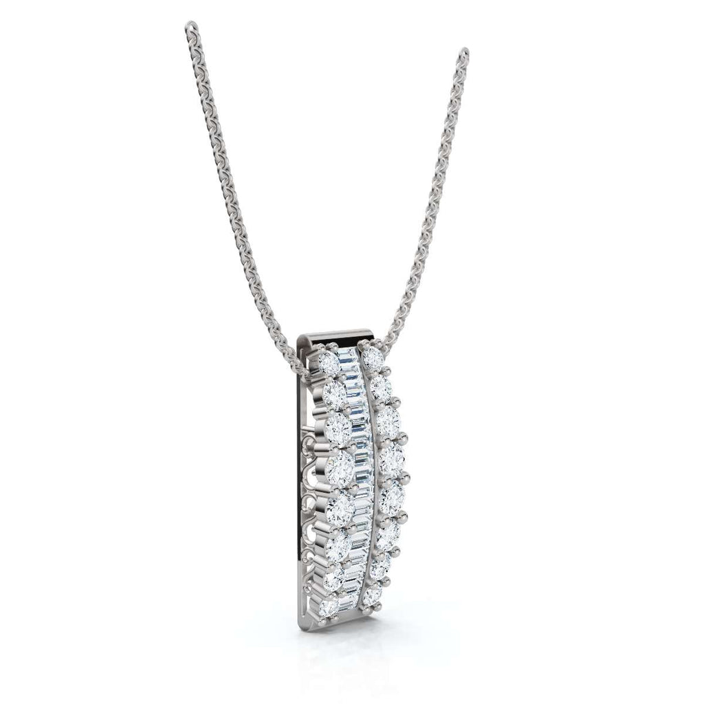 The Imperial Arch: 2.85 CTW Baguette & Round Diamond Statement Ba 14K-18K Gold/Platinum Necklace