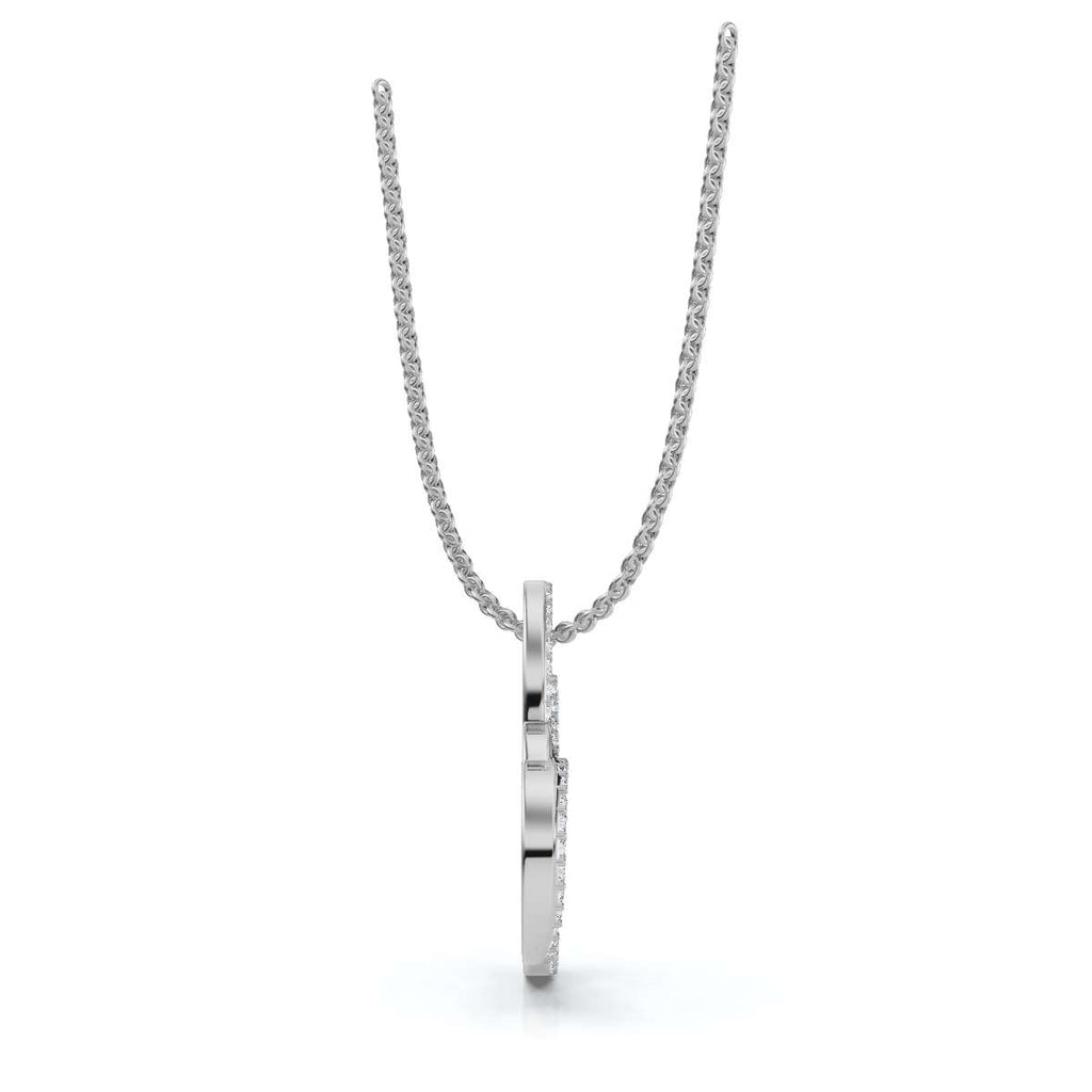 Timeless Romance: 0.61 CTW Round Lab-Grown Diamond Interlocking Double Heart Pendant Necklace