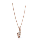 0.52 CTW Round Lab-Grown Diamond Asymmetrical Trio Leaf Pendant Necklace 14K-18K Gold/Platinum