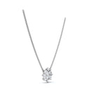 0.27 CTW Round Lab-Grown Diamond Tiered Starburst Flower Pendant Necklace 14K-18K Gold/Platinum
